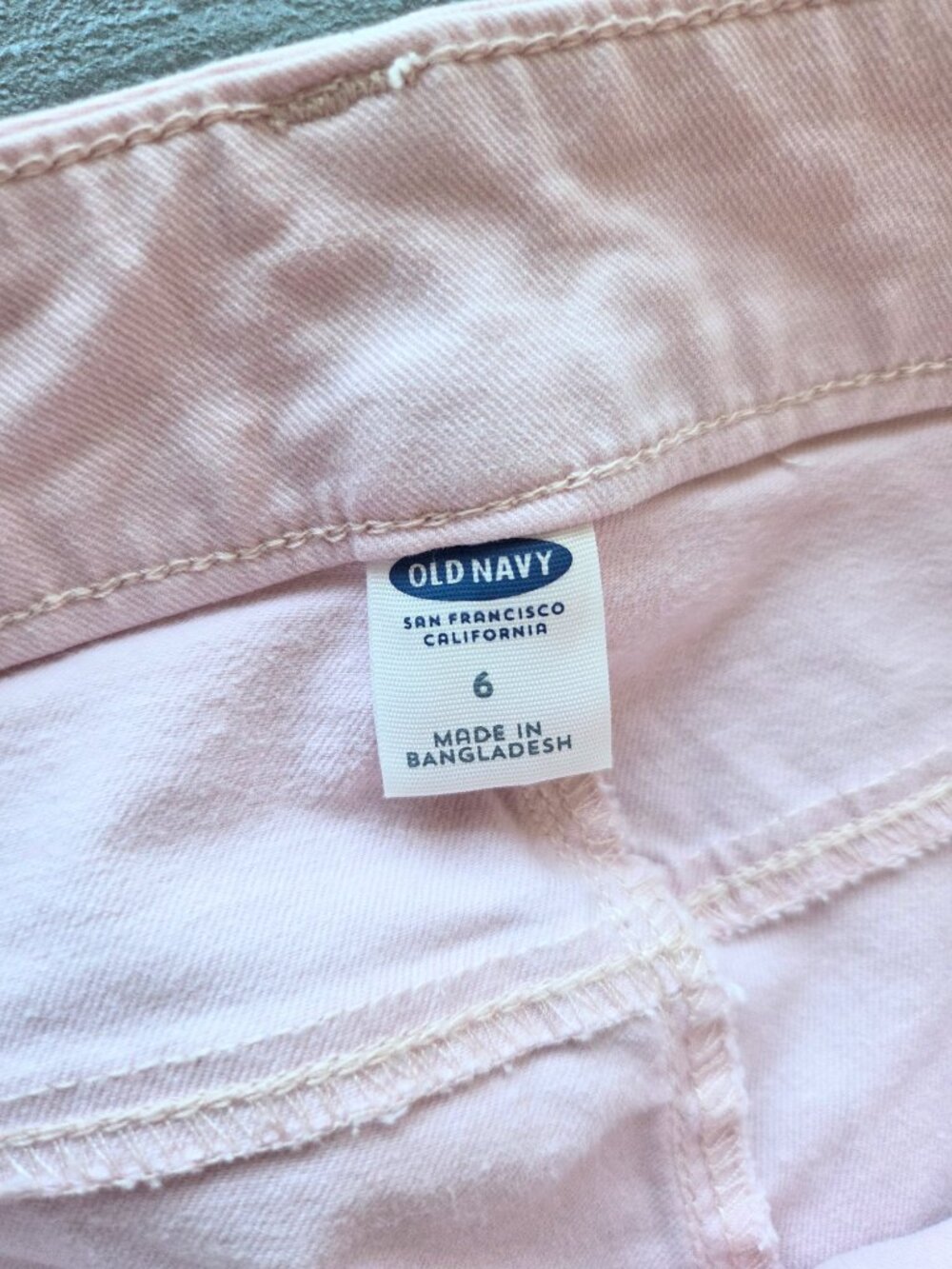 Old Navy Pink Elephant Ankle Crop Wide Leg Chino Pants Women's 6 - Picture 10 of 16